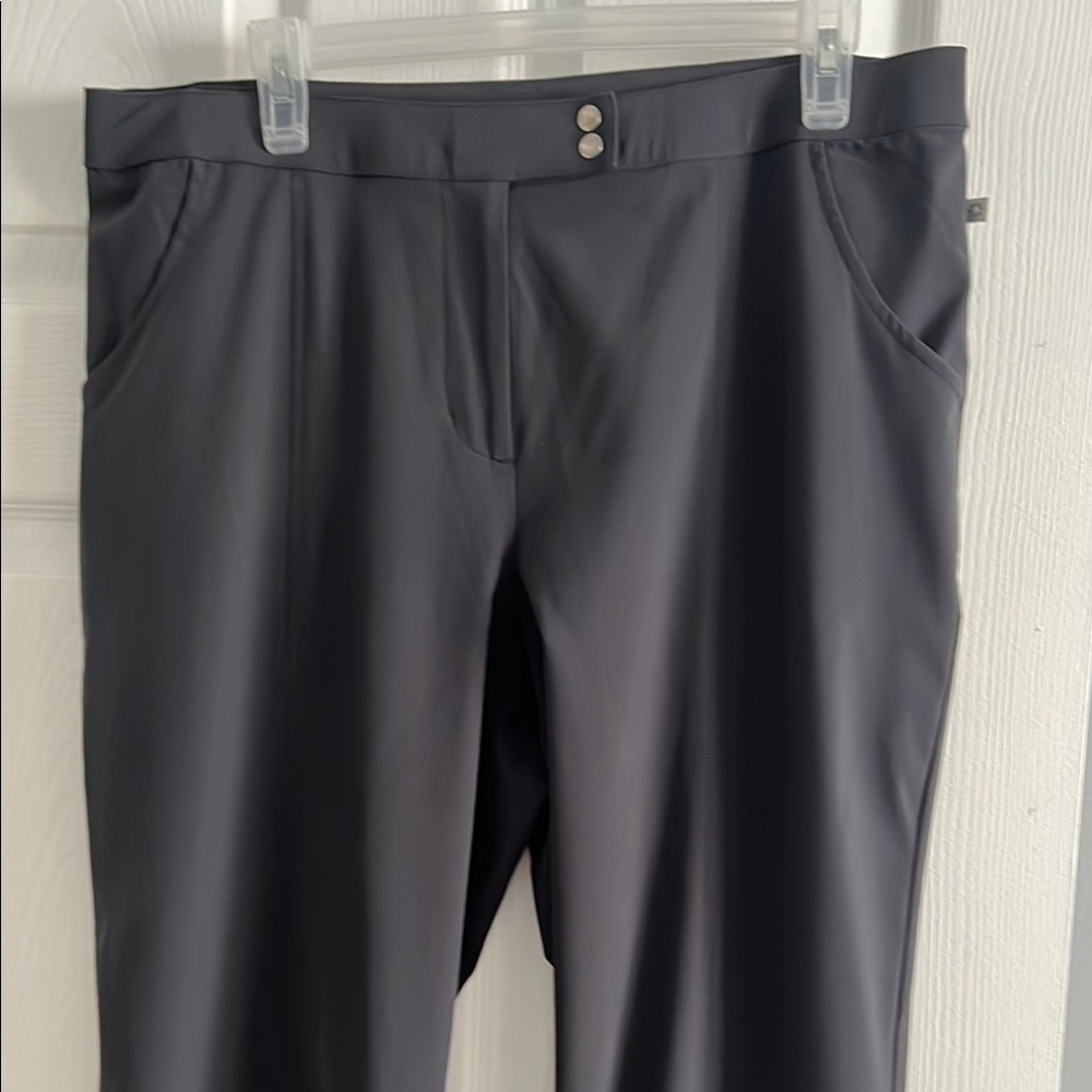 Chico's Zenergy Charcoal Gray Straight Leg Athletic Pants - size 12 (Chico’s 2)